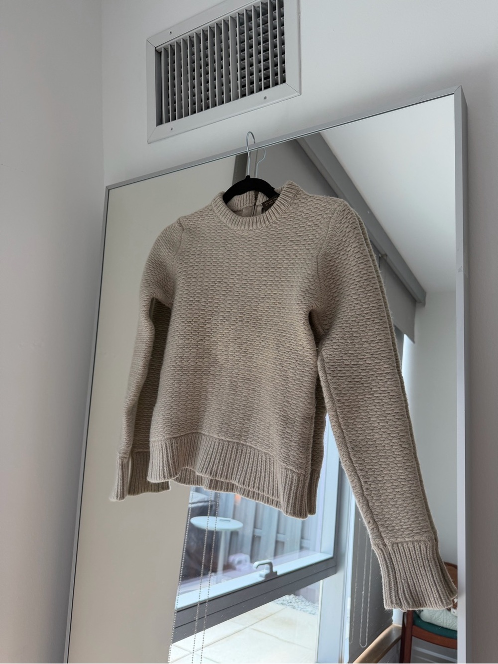 Louis Vuitton Cream Textured Crewneck Sweater